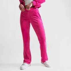 Women's Juicy Couture OG Big Bling Velour Track Pants Vixen Pink - 1100053A 577 -Nike Store 1100053A 577 M4