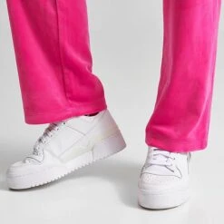 Women's Juicy Couture OG Big Bling Velour Track Pants Vixen Pink - 1100053A 577 -Nike Store 1100053A 577 M6