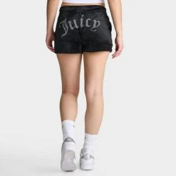 Women's Juicy Couture OG Bling Shorts Liquorice - 11000937 041