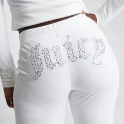 Women's Juicy Couture OG Big Bling Velour Track Pants Cream Soda - 11000954 102 12 Women's Juicy Couture OG Big Bling Velour Track Pants Cream Soda - 11000954 102 -Nike Store 11000954 102 M5
