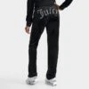 Women's Juicy Couture OG Big Bling Velour Track Pants Liquorice - 11001076 041 -Nike Store 11001076 041 M1