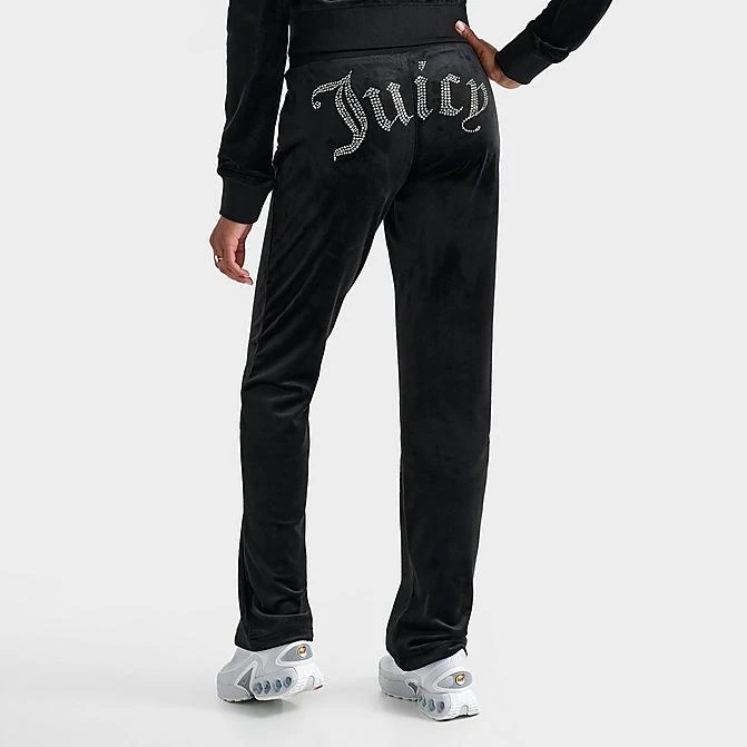 Women's Juicy Couture OG Big Bling Velour Track Pants Liquorice - 11001076 041 3 Women's Juicy Couture OG Big Bling Velour Track Pants Liquorice - 11001076 041
