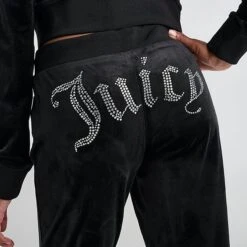Women's Juicy Couture OG Big Bling Velour Track Pants Liquorice - 11001076 041 12 Women's Juicy Couture OG Big Bling Velour Track Pants Liquorice - 11001076 041 -Nike Store 11001076 041 M5