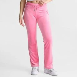 Women's Juicy Couture OG Big Bling Velour Track Pants Hot Hot - 11001076 676 -Nike Store 11001076 676 M4