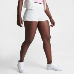 Women's Juicy Couture Pearly Big Bling Velour Booty Shorts Cream Soda - 11001177 102 -Nike Store 11001177 102 M4