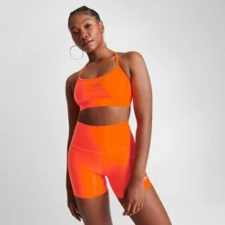 Women's P.E Nation Hype Sports Bra Shocking Orange - 23PE1C35 800 -Nike Store 23PE1C35 800 M3