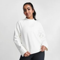 Women's On Running Crew Neck Sweatshirt Undyed-White - 25301114 101 -Nike Store 25301114 101 M3