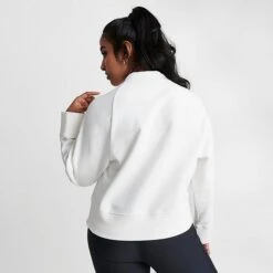 Women's On Running Crew Neck Sweatshirt Undyed-White - 25301114 101 -Nike Store 25301114 101 M4