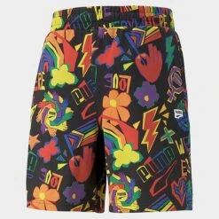 Puma Downtown Pride Allover Print 8" Shorts Puma Black/Multi - 53831401 001