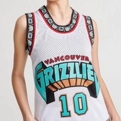 Women's Mitchell & Ness Vancouver Grizzlies NBA Mike Bibby Basketball Jersey White - 8120VGRW WHT -Nike Store 8120VGRW WHT M5