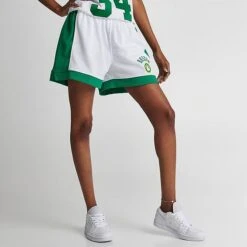 Women's Mitchell And Ness Boston Celtics NBA Shorts White - 8123BCEW WHT -Nike Store 8123BCEW WHT M3