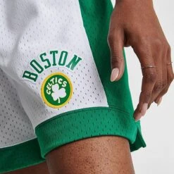 Women's Mitchell And Ness Boston Celtics NBA Shorts White - 8123BCEW WHT -Nike Store 8123BCEW WHT M5