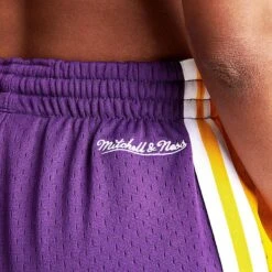 Women's Mitchell & Ness Los Angeles Lakers NBA Swingman Shorts Purple - 8123LALP PUR -Nike Store 8123LALP PUR M5