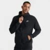 Nike Sportswear Club Fleece Full-Zip Hoodie Black/Black/White - BV2645 010 -Nike Store BV2645 010 M1