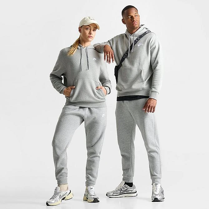 Nike Sportswear Club Fleece Embroidered Hoodie Dark Grey Heather/Matte Silver/White - BV2654 063 4 Nike Sportswear Club Fleece Embroidered Hoodie Dark Grey Heather/Matte Silver/White - BV2654 063 - Image 2