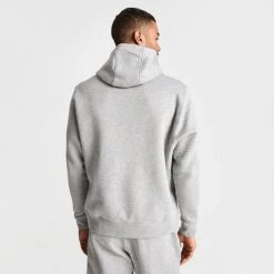 Nike Sportswear Club Fleece Embroidered Hoodie Dark Grey Heather/Matte Silver/White - BV2654 063 11 Nike Sportswear Club Fleece Embroidered Hoodie Dark Grey Heather/Matte Silver/White - BV2654 063 -Nike Store BV2654 063 M4