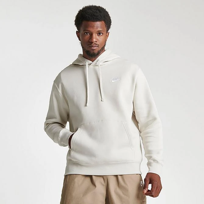 Nike Sportswear Club Fleece Embroidered Hoodie Light Bone/Light Bone/White - BV2654 072 5 Nike Sportswear Club Fleece Embroidered Hoodie Light Bone/Light Bone/White - BV2654 072 - Image 3