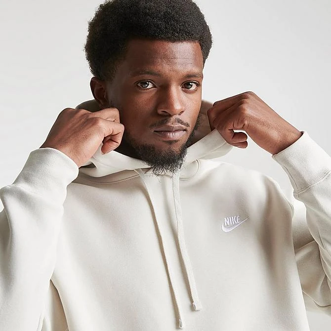 Nike Sportswear Club Fleece Embroidered Hoodie Light Bone/Light Bone/White - BV2654 072 7 Nike Sportswear Club Fleece Embroidered Hoodie Light Bone/Light Bone/White - BV2654 072 - Image 5
