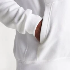 Nike Sportswear Club Fleece Embroidered Hoodie White/White/Black - BV2654 100 13 Nike Sportswear Club Fleece Embroidered Hoodie White/White/Black - BV2654 100 -Nike Store BV2654 100 M6