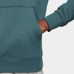 Nike Sportswear Club Fleece Embroidered Hoodie Faded Spruce/Faded Spruce/White - BV2654 309 -Nike Store BV2654 309 M6