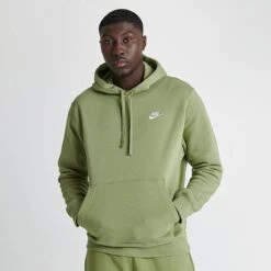 Nike Sportswear Club Fleece Embroidered Hoodie Alligator/Alligator/White - BV2654 334 -Nike Store BV2654 334 M3