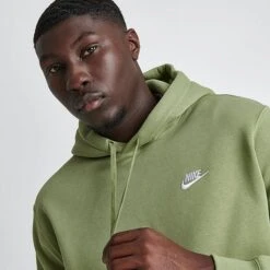 Nike Sportswear Club Fleece Embroidered Hoodie Alligator/Alligator/White - BV2654 334 -Nike Store BV2654 334 M5