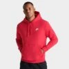 Nike Sportswear Club Fleece Embroidered Hoodie University Red/University Red/White - BV2654 657 -Nike Store BV2654 657 M1