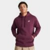 Nike Sportswear Club Fleece Embroidered Hoodie Night Maroon/Night Maroon/White - BV2654 681 -Nike Store BV2654 681 M1