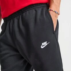Nike Sportswear Club Fleece Cuffed Jogger Pants Black/Black/White - BV2671 010 -Nike Store BV2671 010 M5