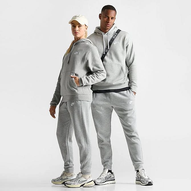 Nike Sportswear Club Fleece Cuffed Jogger Pants Dark Grey Heather/Matte Silver/White - BV2671 063 4 Nike Sportswear Club Fleece Cuffed Jogger Pants Dark Grey Heather/Matte Silver/White - BV2671 063 - Image 2