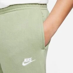 Nike Sportswear Club Fleece Cuffed Jogger Pants Oil Green/Oil Green/White - BV2671 386 -Nike Store BV2671 386 M4