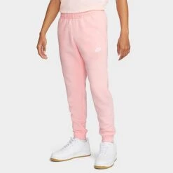 Nike Sportswear Club Fleece Cuffed Jogger Pants Pink Bloom/Pink Bloom/White - BV2671 686