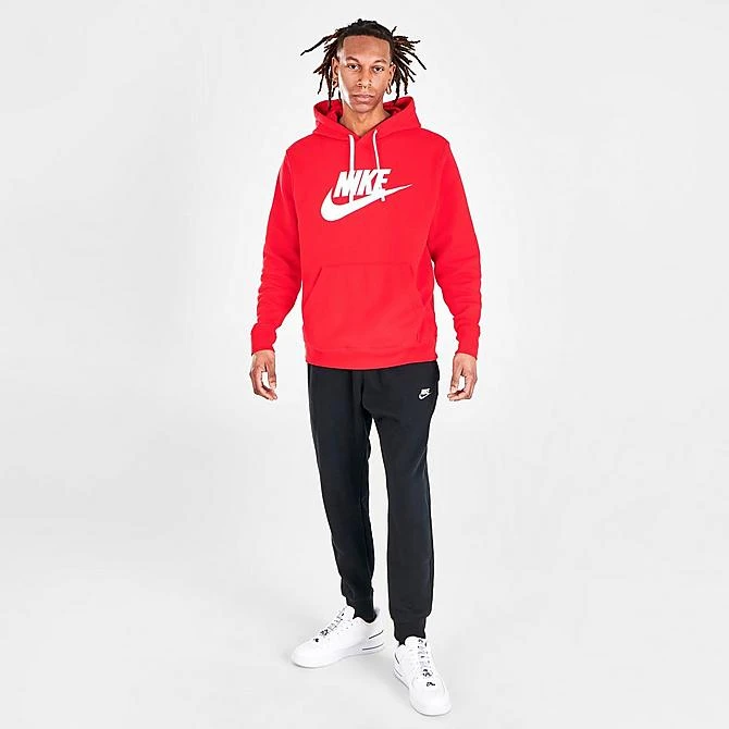 Nike Sportswear Club Fleece Hoodie University Red/White/White - BV2973 657 4 Nike Sportswear Club Fleece Hoodie University Red/White/White - BV2973 657 - Image 2