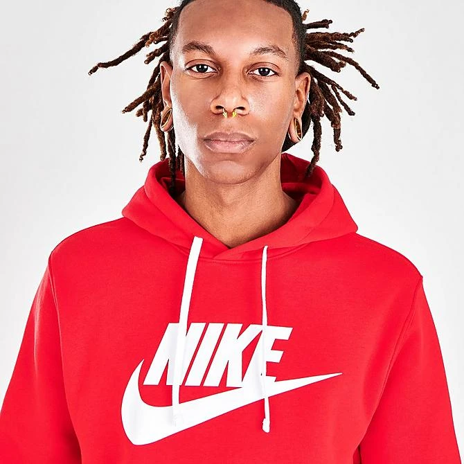 Nike Sportswear Club Fleece Hoodie University Red/White/White - BV2973 657 7 Nike Sportswear Club Fleece Hoodie University Red/White/White - BV2973 657 - Image 5