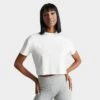 Women's Nike Solo Swoosh Essential Cropped T-Shirt Phantom/White - CV0560 030
