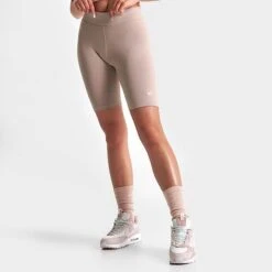 Women's Nike Sportswear Essential Mid-Rise 10 Inch Bike Shorts Diffused Taupe - CZ8526 272