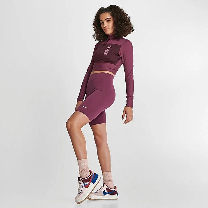 Women's Nike Sportswear Essential Mid-Rise 10 Inch Bike Shorts Rosewood - CZ8526 653 4 Women's Nike Sportswear Essential Mid-Rise 10 Inch Bike Shorts Rosewood - CZ8526 653 - Image 2