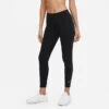 Women's Nike Sportswear Essential Mid-Rise Cropped Leggings Black/White - CZ8532 010 -Nike Store CZ8532 010 M1