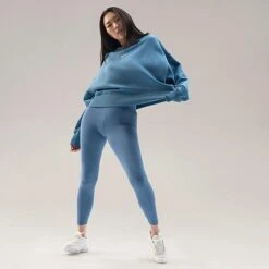 Women's Nike Sportswear Essential Mid-Rise Cropped Leggings Noise Aqua - CZ8532 440 -Nike Store CZ8532 440 M3