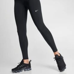 Women's Nike Pro 365 Leggings Black/White - CZ9779 010 -Nike Store CZ9779 010 M6