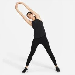 Women's Nike Dri-FIT One Luxe Standard-Fit Tank Black/Reflective Silver - DD0615 010 -Nike Store DD0615 010 M3