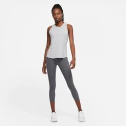 Women's Nike Dri-FIT One Luxe Standard-Fit Tank Particle Grey/Heather - DD0615 073 -Nike Store DD0615 073 M3
