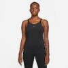 Women's Nike Dri-FIT One Luxe Strappy Tank Black/Reflective Silver - DD4931 010 -Nike Store DD4931 010 M1