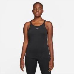 Women's Nike Dri-FIT One Luxe Strappy Tank Black/Reflective Silver - DD4931 010