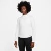 Women's Nike Therma-FIT One Long-Sleeve Half-Zip Top White/Black - DD4945 100 -Nike Store DD4945 100 M1