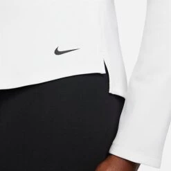 Women's Nike Therma-FIT One Long-Sleeve Half-Zip Top White/Black - DD4945 100 -Nike Store DD4945 100 M5