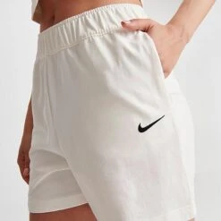 Women's Nike Sportswear Jersey Shorts Sail/Black - DM6728 133 -Nike Store DM6728 133 M5