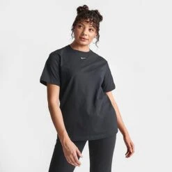 Women's Nike Sportswear Essential T-Shirt Black/White - DN5697 010