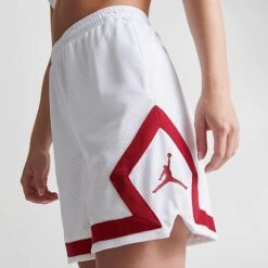 Nike Women's Jordan Heritage Diamond Shorts White/Gym Red - DO5032 100 -Nike Store DO5032 100 M5
