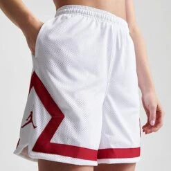Nike Women's Jordan Heritage Diamond Shorts White/Gym Red - DO5032 100 -Nike Store DO5032 100 M6